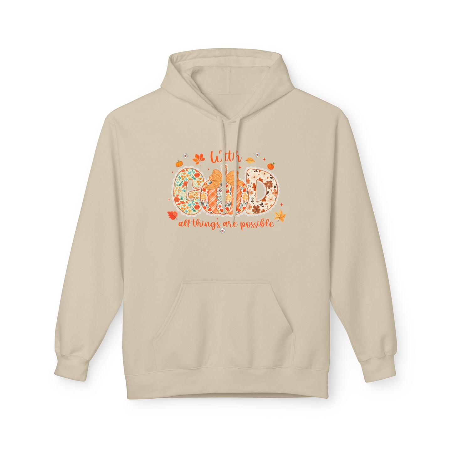 With God All Things Are Possible Colorful Inspirational Quote Hoodie