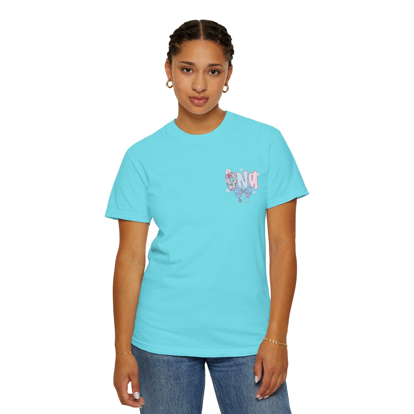 CNA Coquette Bow Graphic T-Shirt with Colorful Design