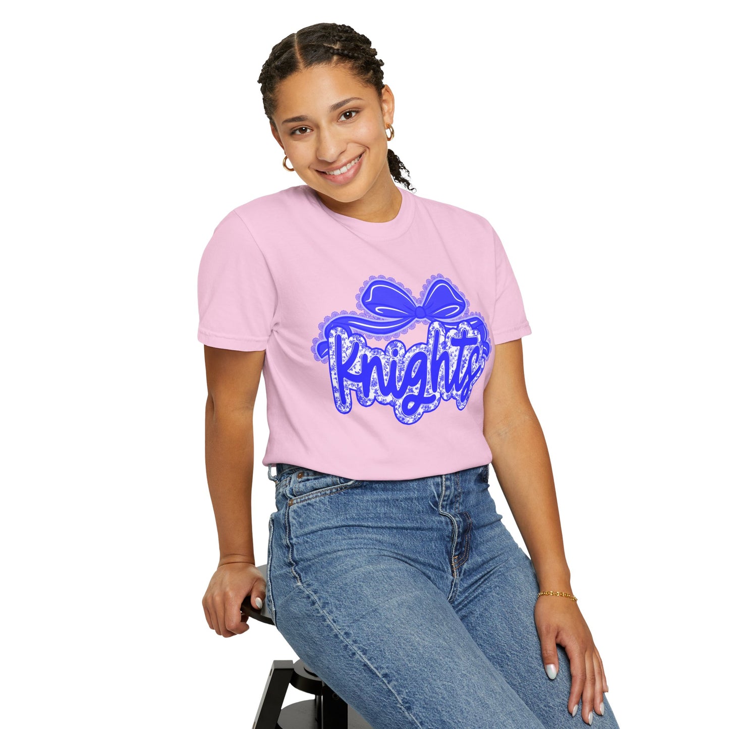 Knights Unisex Garment-Dyed T-Shirt, Custom Team Tee, Personalized Apparel, School Spirit Shirt, Birthday Gift, Casual Wear