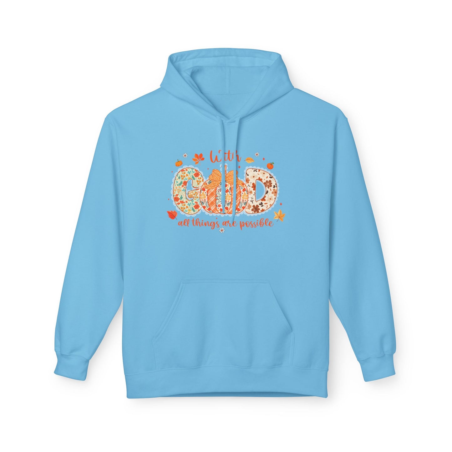 With God All Things Are Possible Colorful Inspirational Quote Hoodie