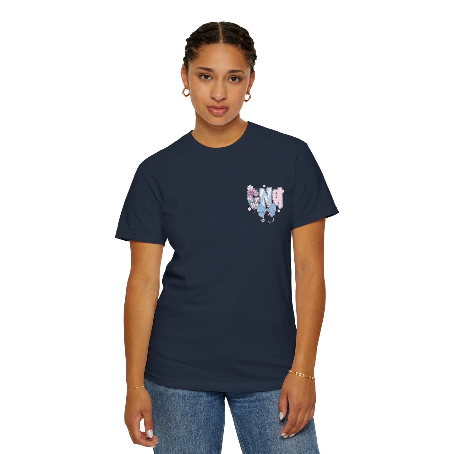 CNA Coquette Bow Graphic T-Shirt with Colorful Design