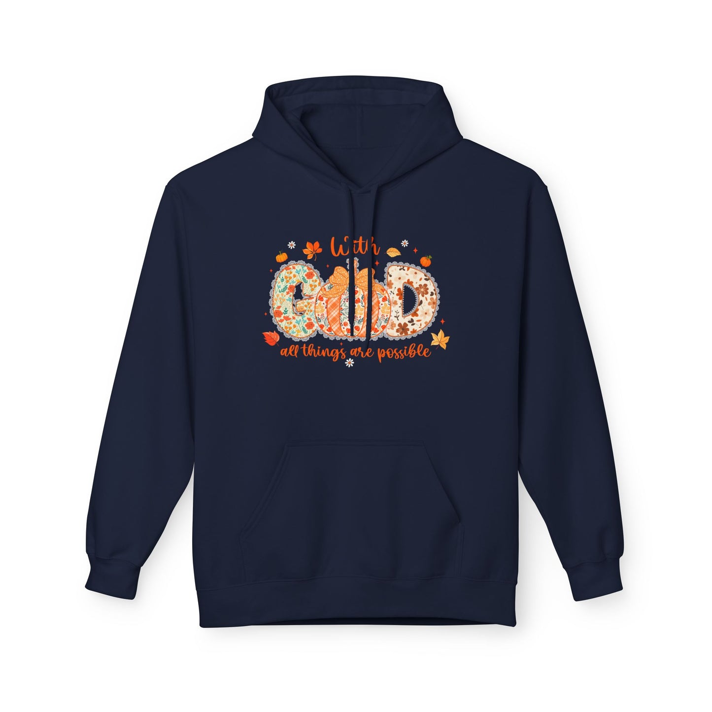 With God All Things Are Possible Colorful Inspirational Quote Hoodie