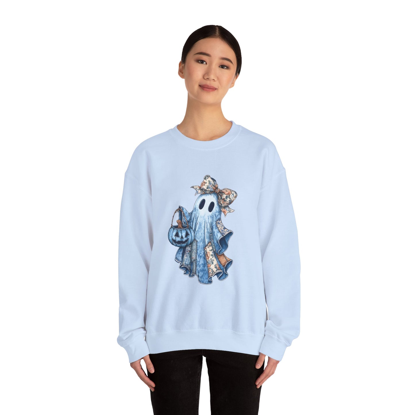 Cozy Ghost Sweatshirt - Unisex Heavy Blend™ Crewneck for Halloween