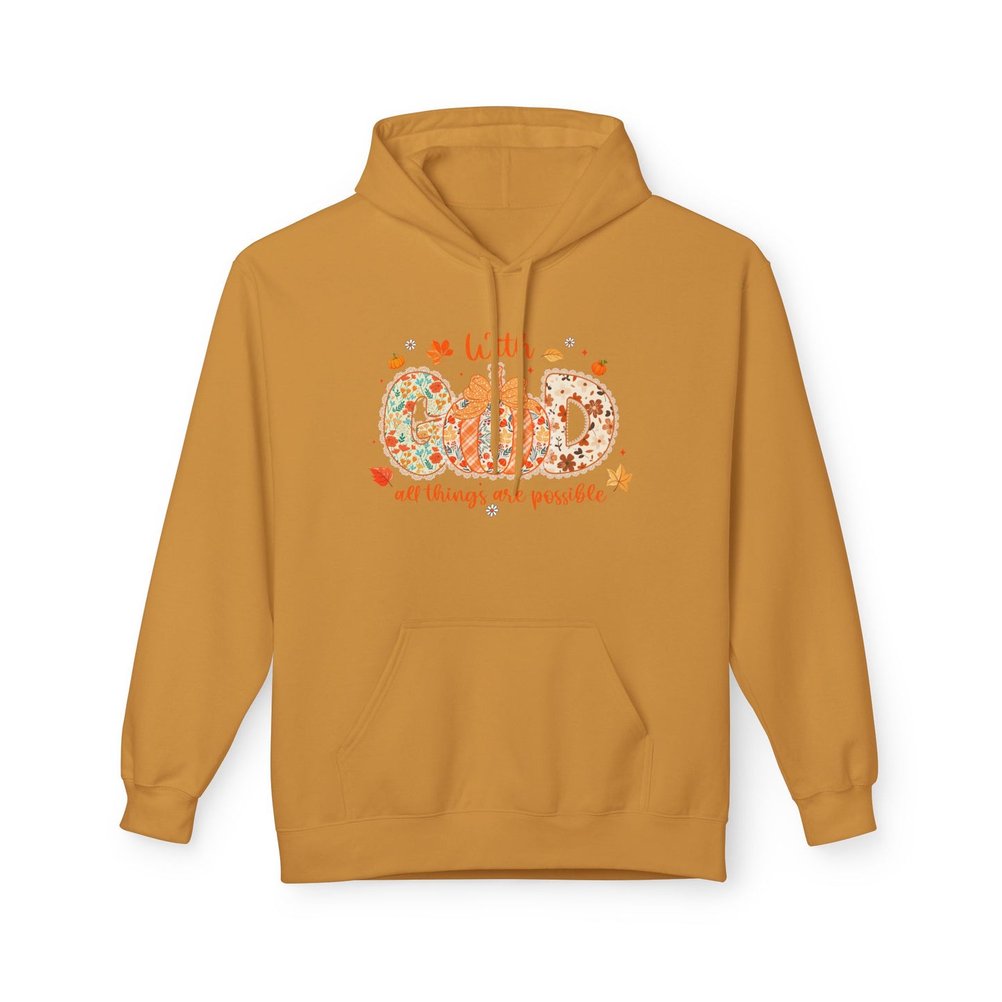 With God All Things Are Possible Colorful Inspirational Quote Hoodie