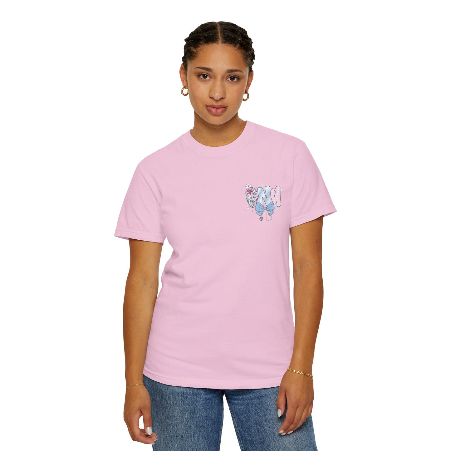 CNA Coquette Bow Graphic T-Shirt with Colorful Design