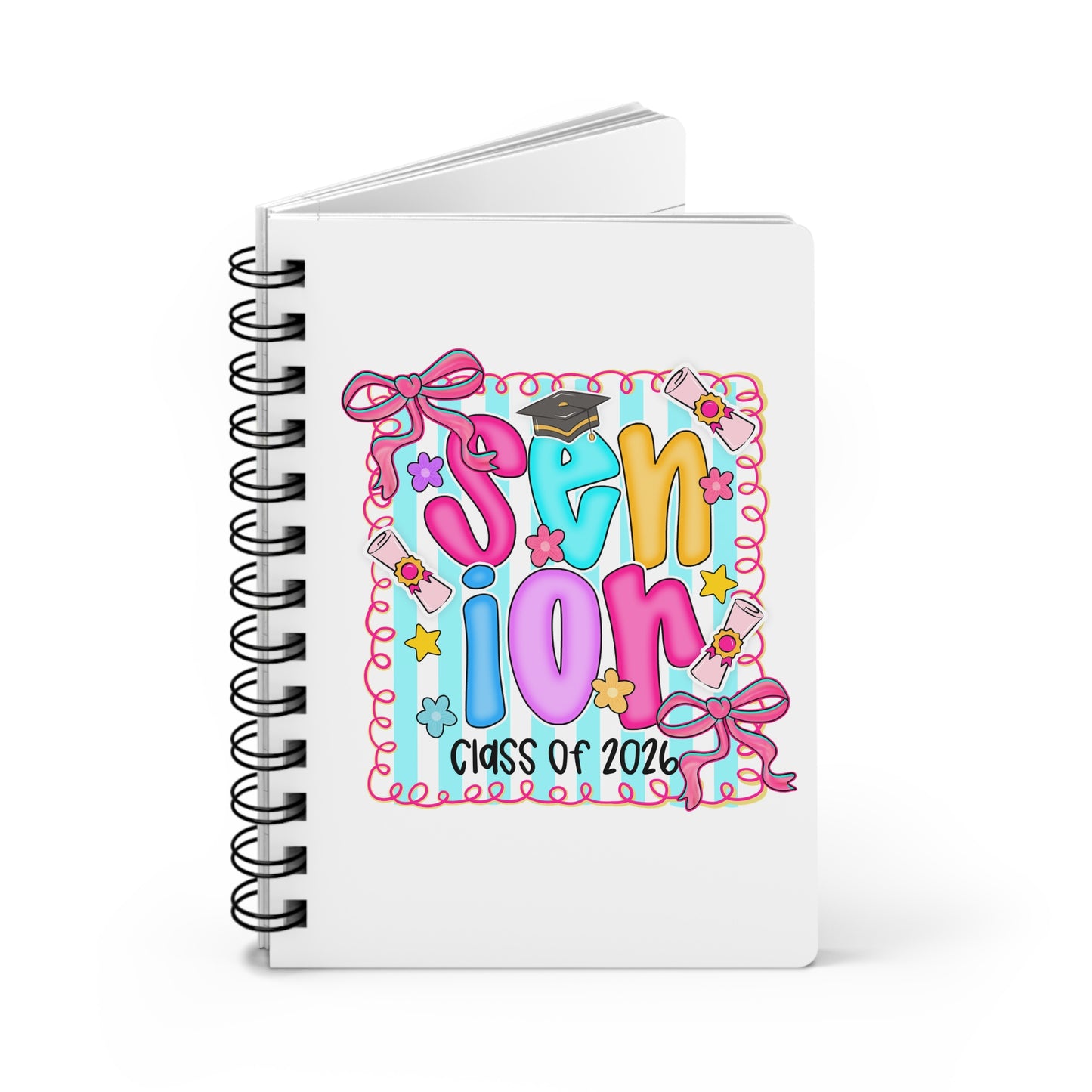 Senior Class of 2026 Spiral Bound Journal, Graduation Gift, Student Planner, Cute Notebook, School Memory Book