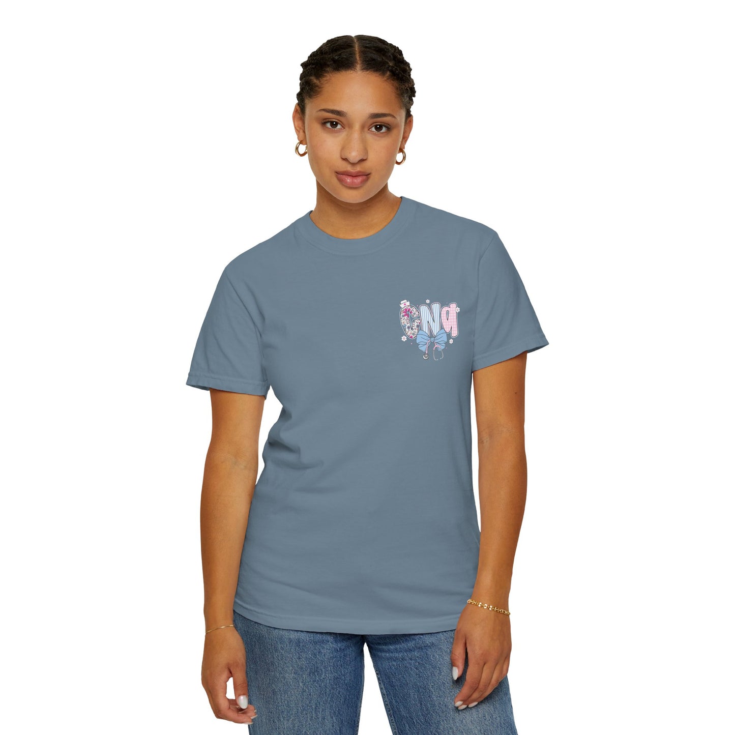 CNA Coquette Bow Graphic T-Shirt with Colorful Design