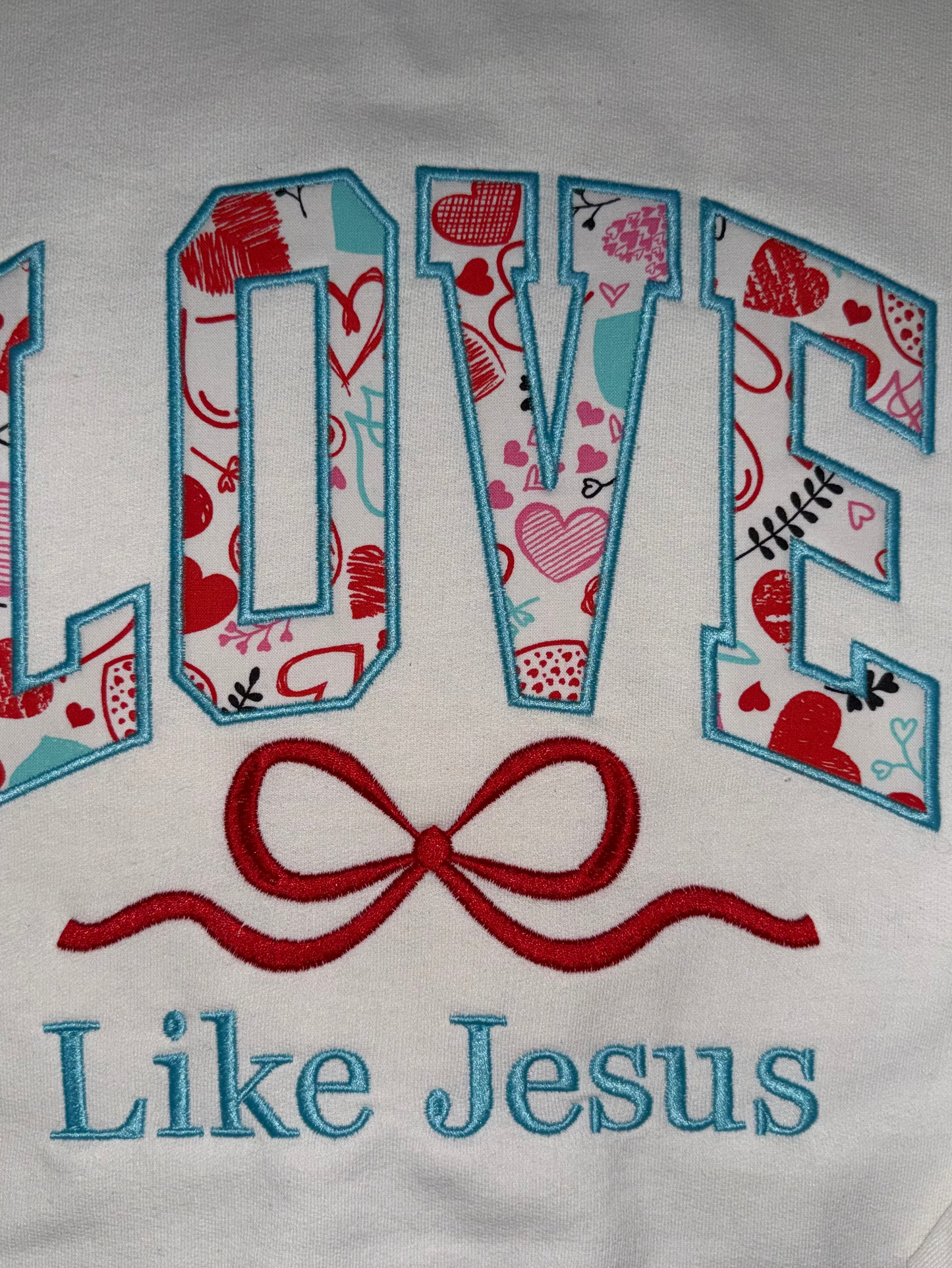 Love Like Jesus Appliqué Crewneck
