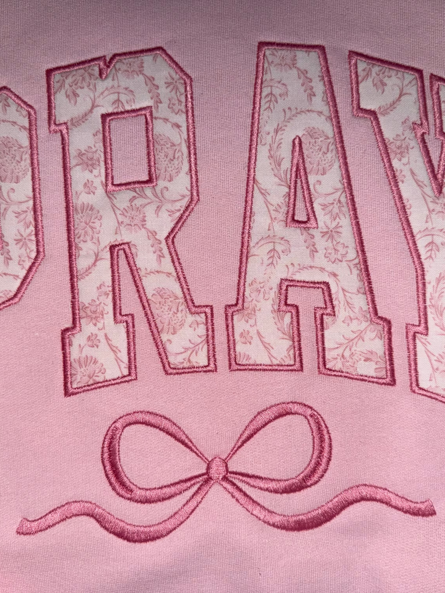 Pray Appliqué Crewneck