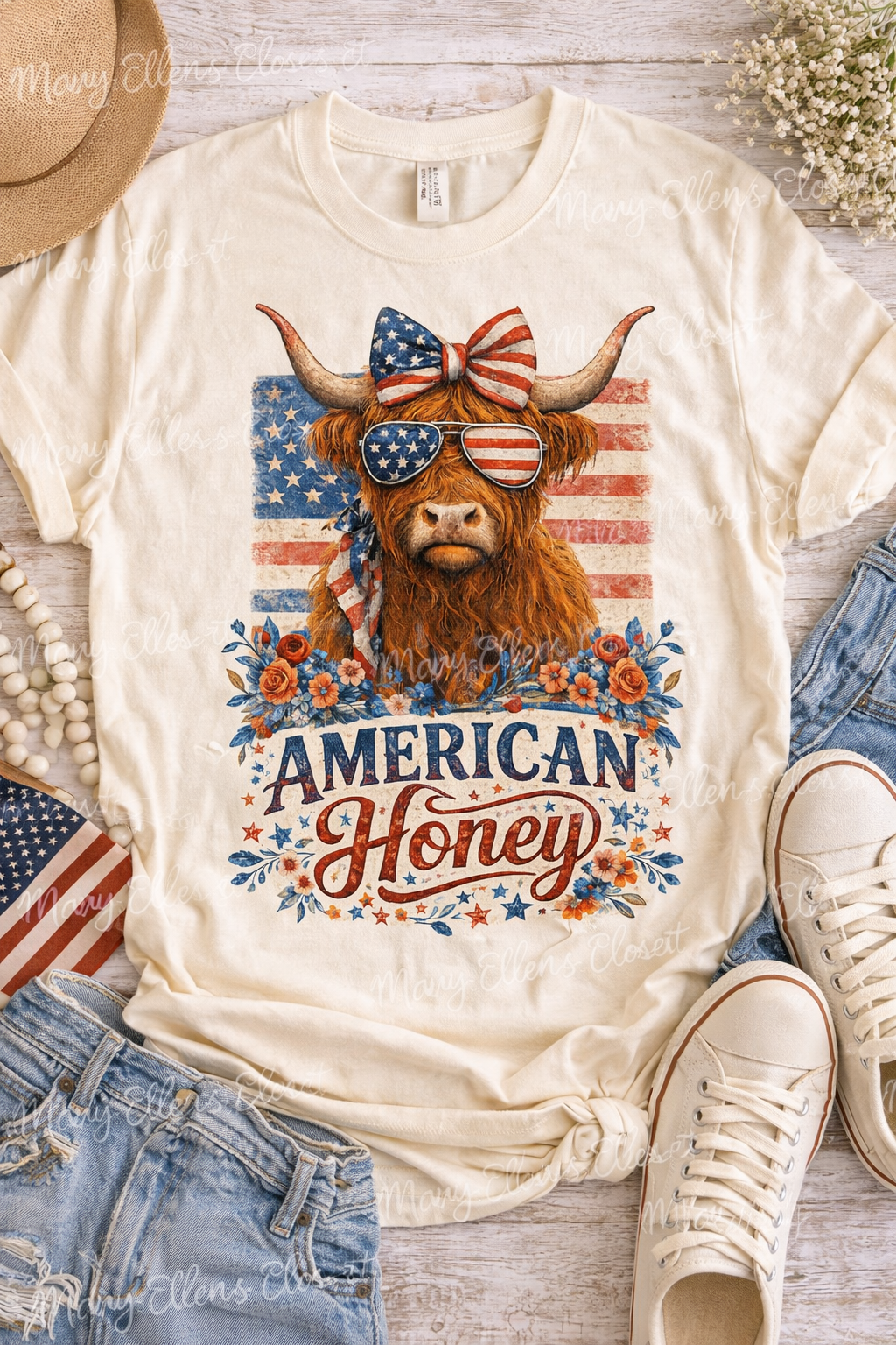 American Honey Highland Cow Shirt
