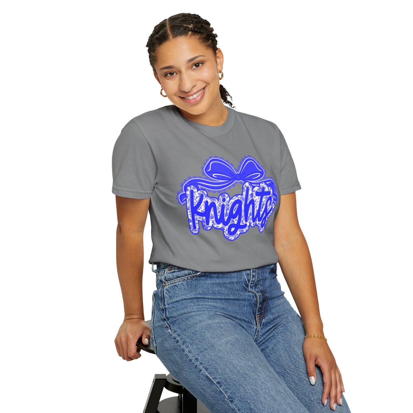 Knights Unisex Garment-Dyed T-Shirt, Custom Team Tee, Personalized Apparel, School Spirit Shirt, Birthday Gift, Casual Wear