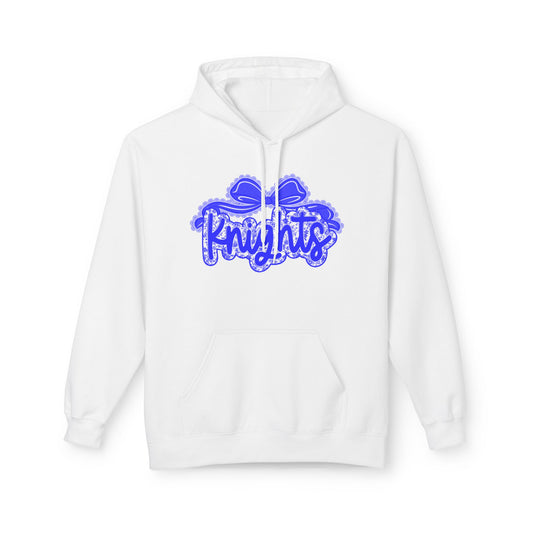Knight-Themed Unisex Fleece Hoodie, Cozy Casual Wear, School Spirit, Comfortable Gift for All Occasions, Great for Sports Fans