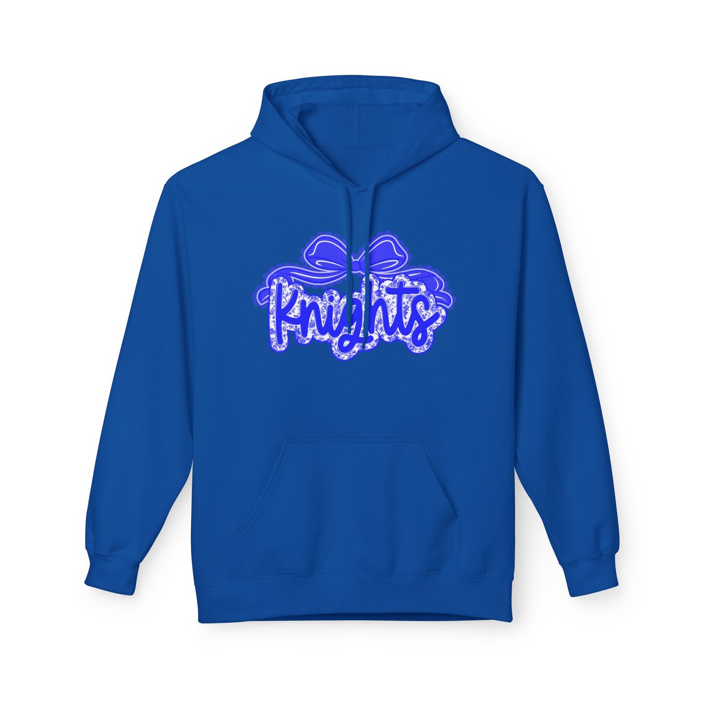 Knight-Themed Unisex Fleece Hoodie, Cozy Casual Wear, School Spirit, Comfortable Gift for All Occasions, Great for Sports Fans