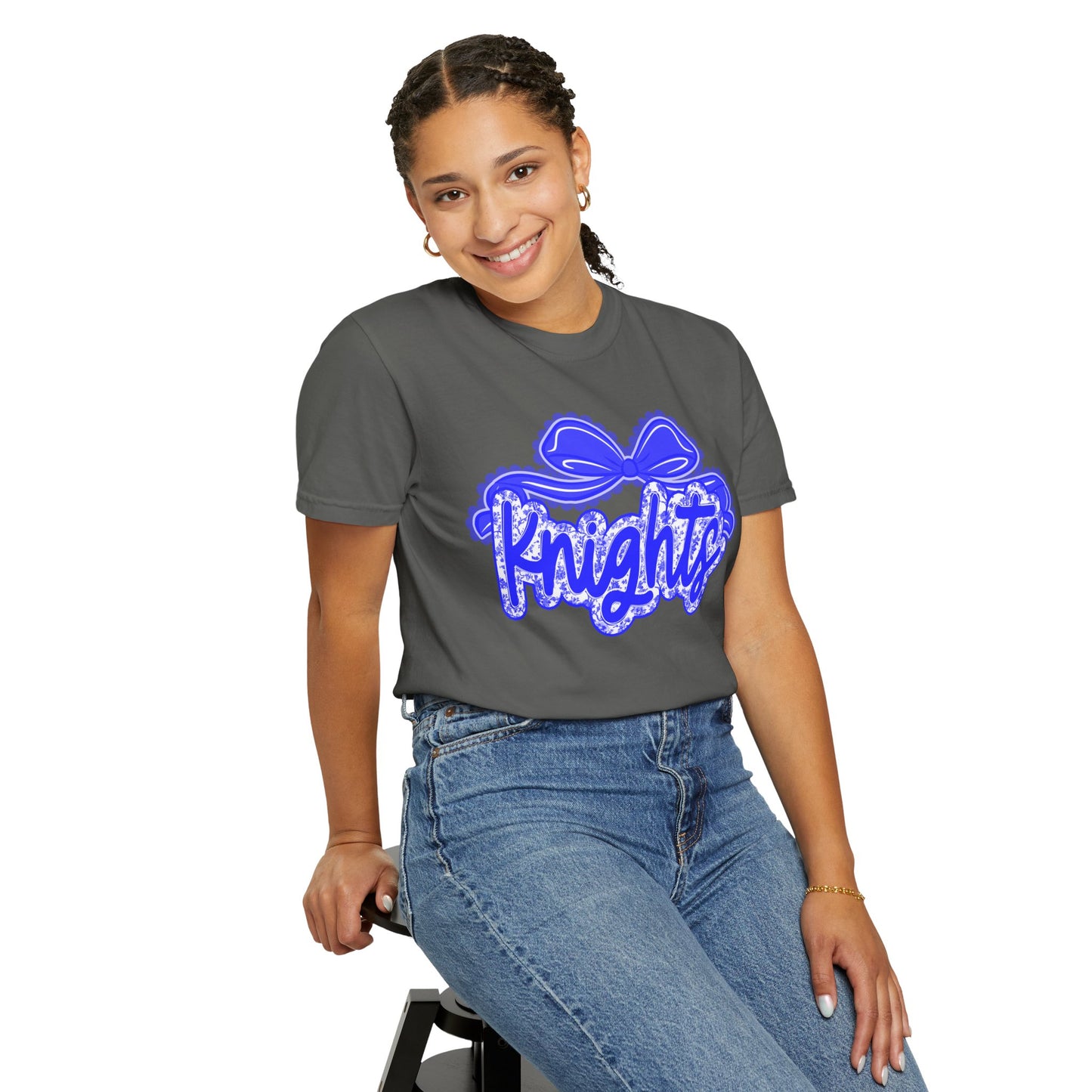 Knights Unisex Garment-Dyed T-Shirt, Custom Team Tee, Personalized Apparel, School Spirit Shirt, Birthday Gift, Casual Wear