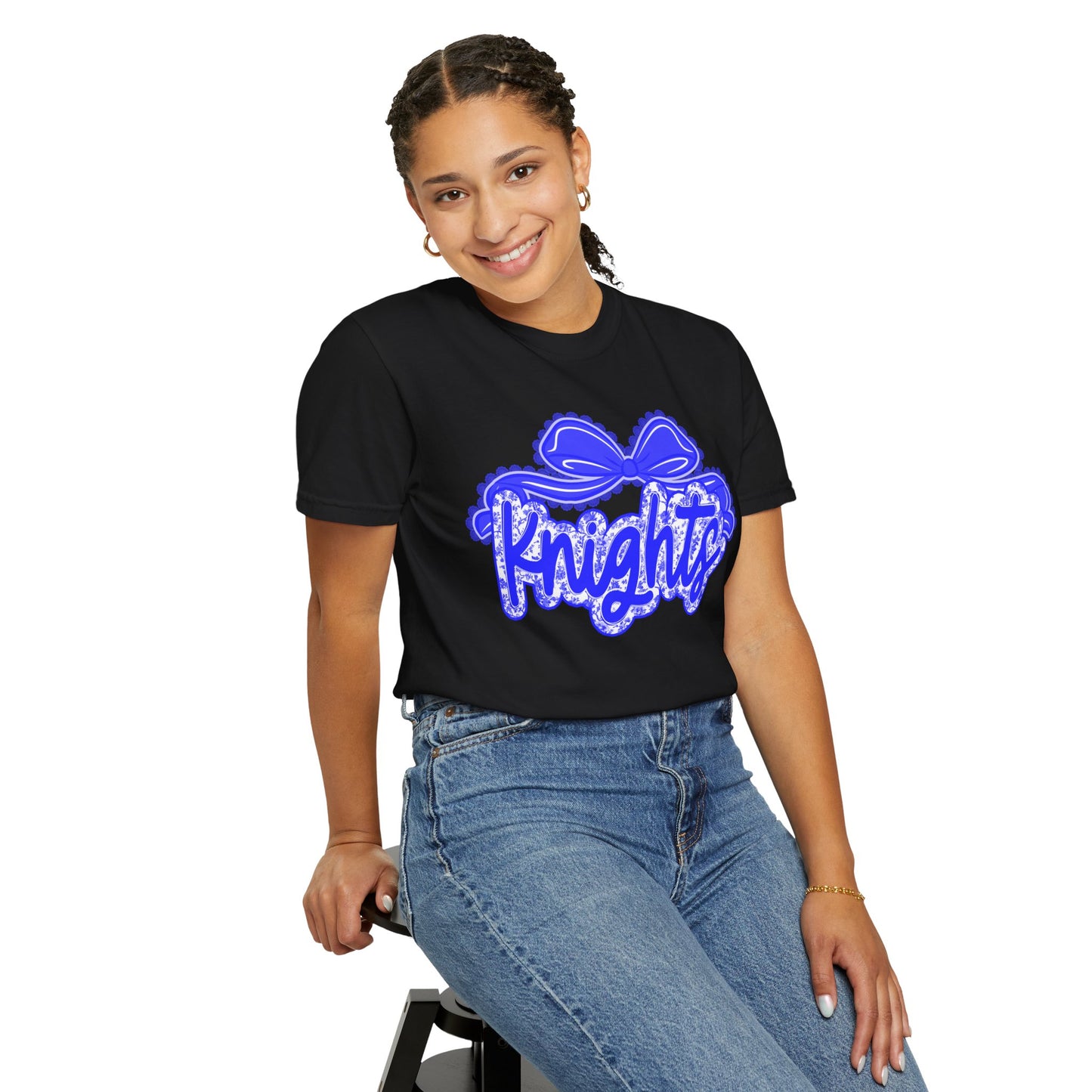 Knights Unisex Garment-Dyed T-Shirt, Custom Team Tee, Personalized Apparel, School Spirit Shirt, Birthday Gift, Casual Wear