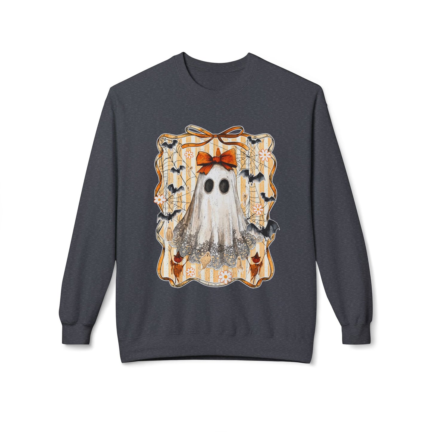 Ghostly Charm Fleece Crewneck Sweatshirt