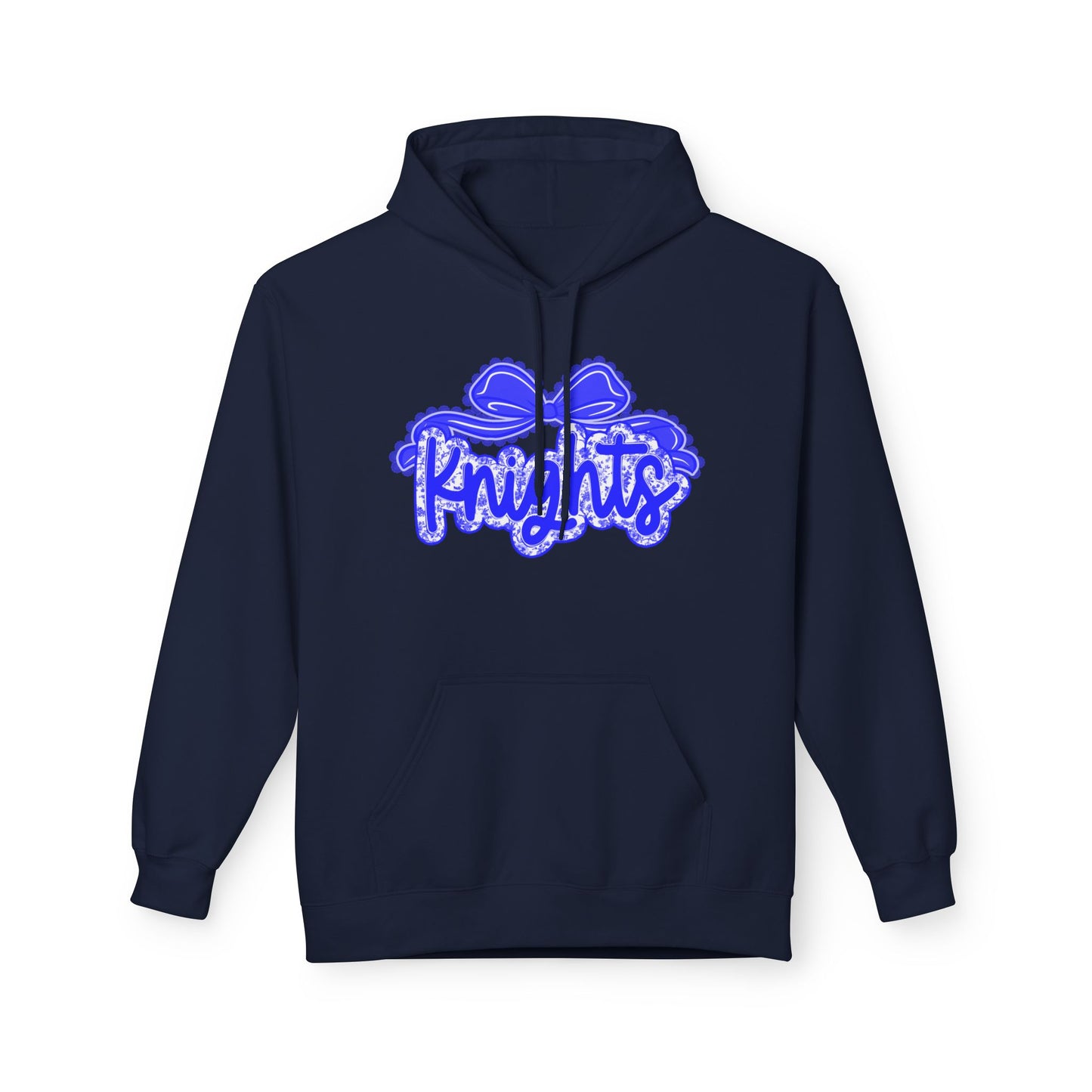 Knight-Themed Unisex Fleece Hoodie, Cozy Casual Wear, School Spirit, Comfortable Gift for All Occasions, Great for Sports Fans