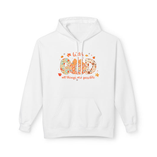 With God All Things Are Possible Colorful Inspirational Quote Hoodie