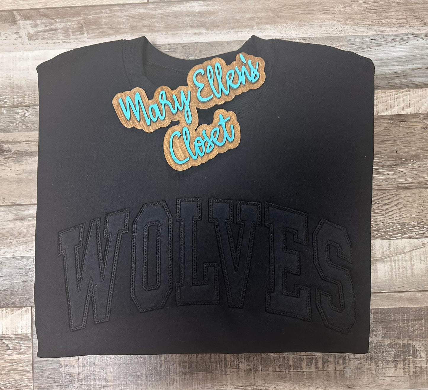 Wolves Monochrome Appliquéd Sweatshirt