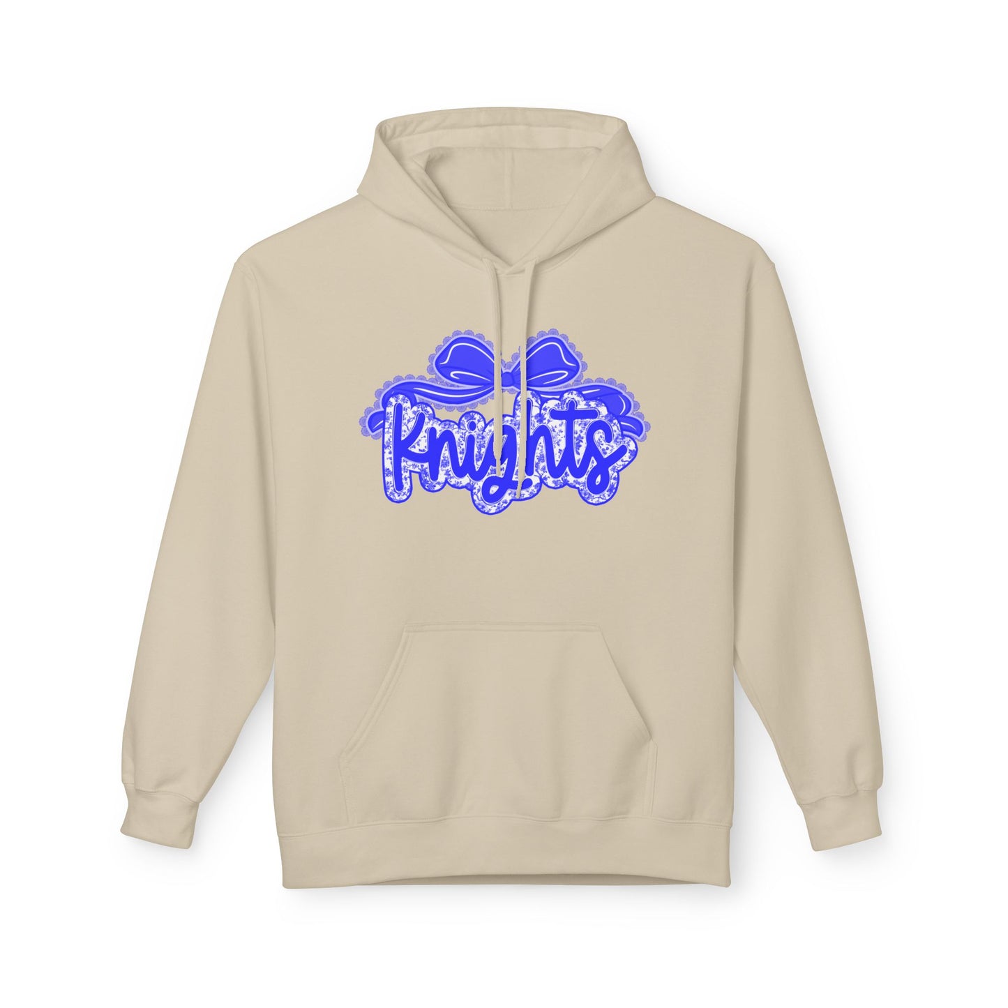 Knight-Themed Unisex Fleece Hoodie, Cozy Casual Wear, School Spirit, Comfortable Gift for All Occasions, Great for Sports Fans