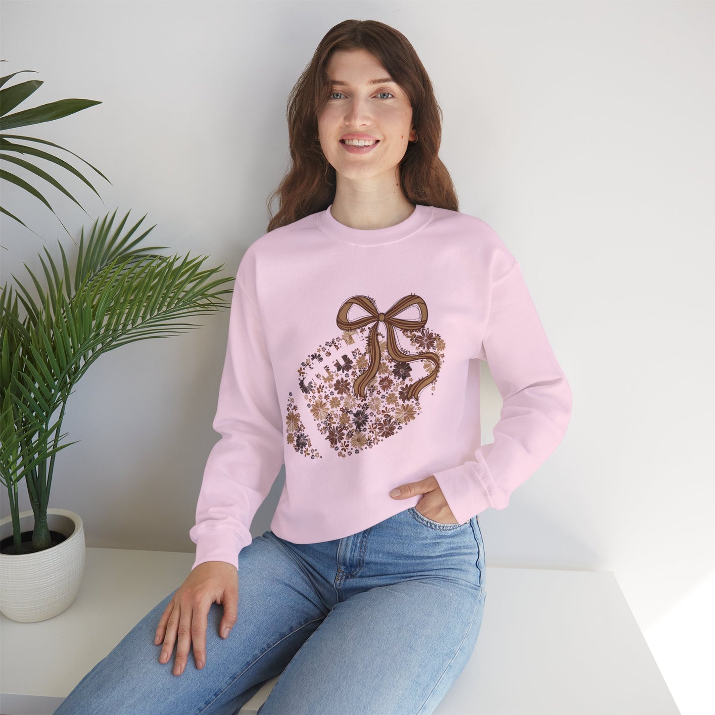 Floral Football Classic Crewneck Sweatshirt