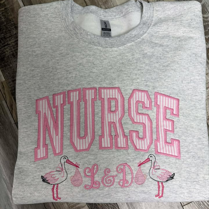 Nurse Stork Crewneck Sweatshirt