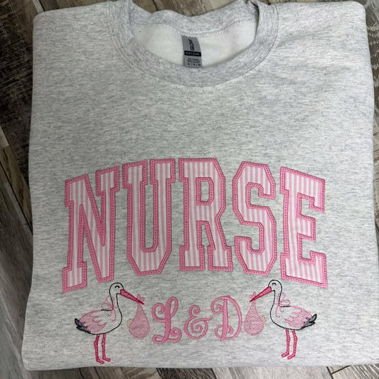 Nurse Stork Crewneck Sweatshirt