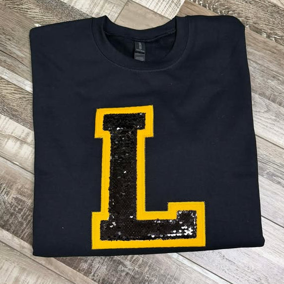 Double Layer L Sequin Sweatshirt
