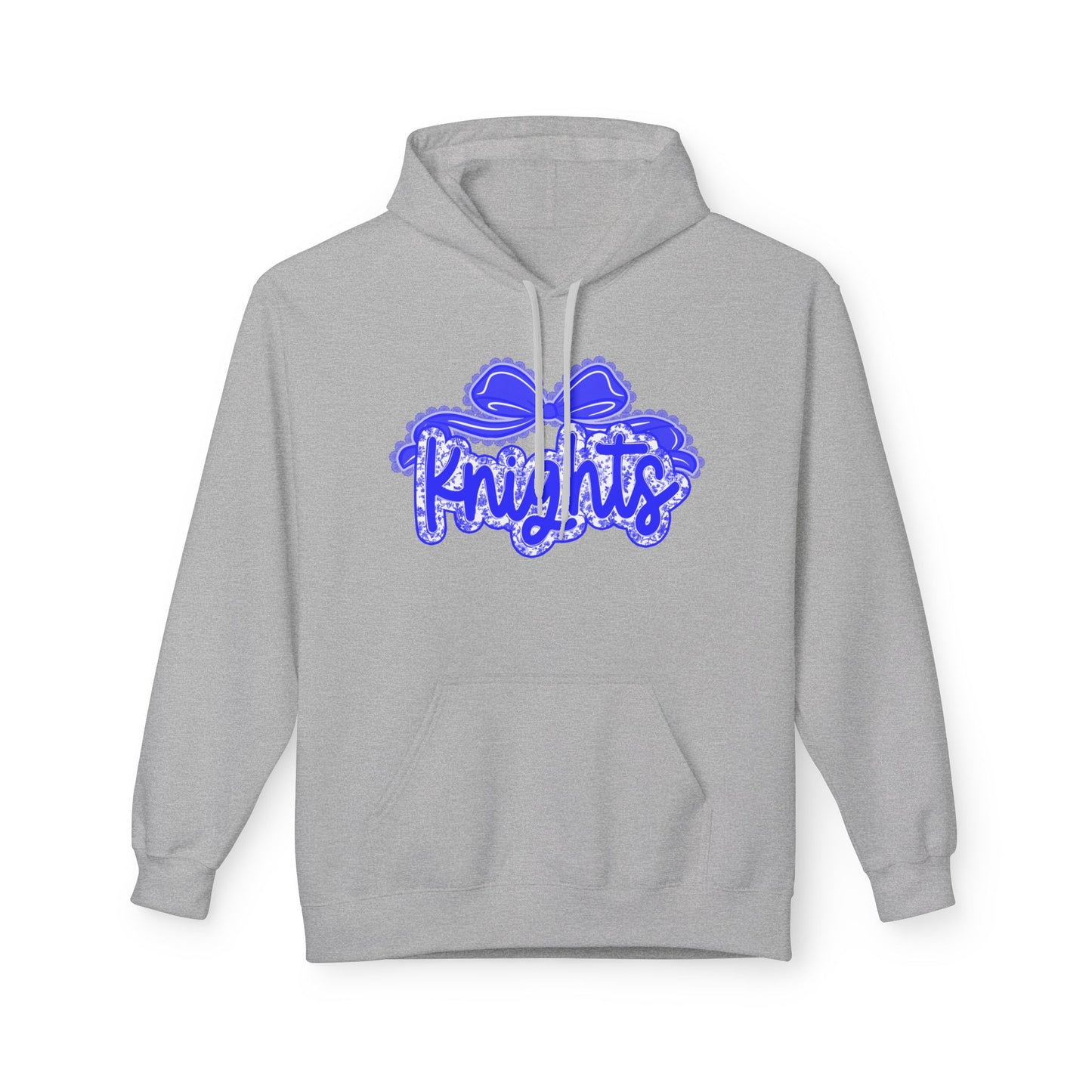 Knight-Themed Unisex Fleece Hoodie, Cozy Casual Wear, School Spirit, Comfortable Gift for All Occasions, Great for Sports Fans