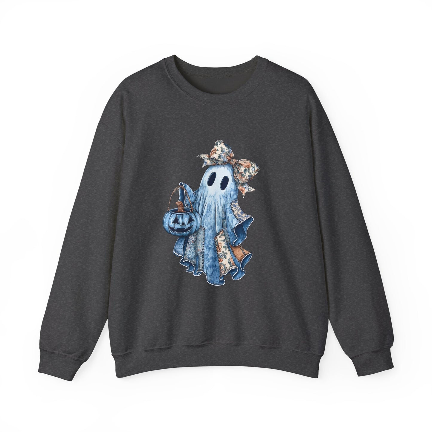 Cozy Ghost Sweatshirt - Unisex Heavy Blend™ Crewneck for Halloween