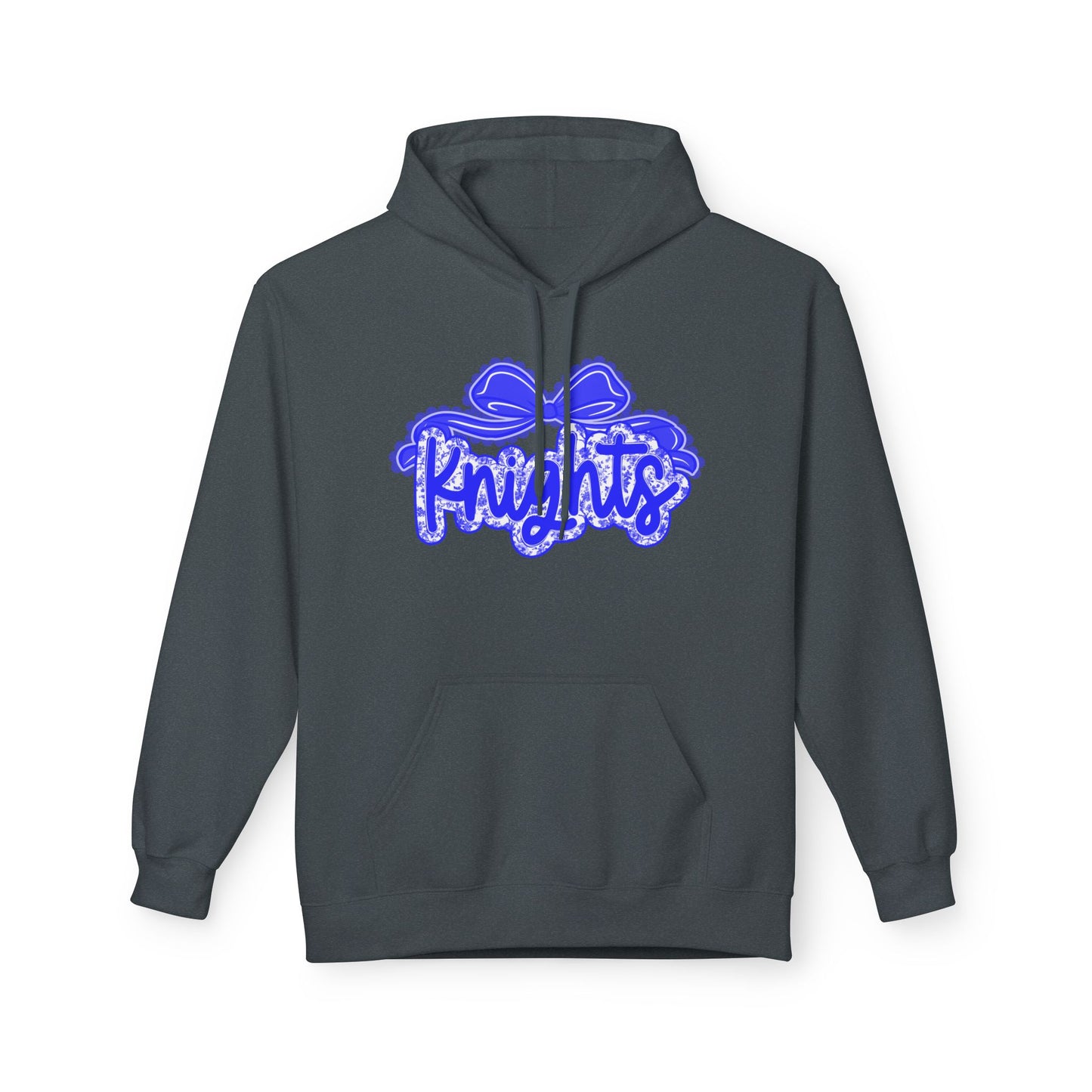 Knight-Themed Unisex Fleece Hoodie, Cozy Casual Wear, School Spirit, Comfortable Gift for All Occasions, Great for Sports Fans