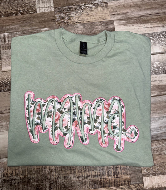 Mama Floral Appliqué