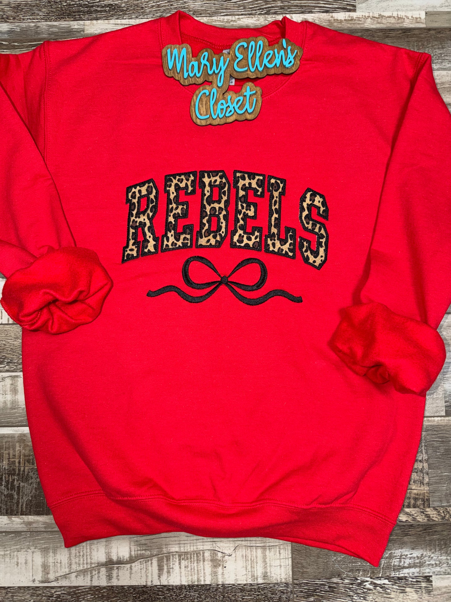 RebelsAppliquéd Animal Print Crewneck