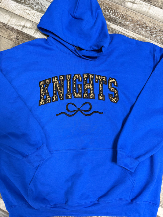 Knights Appliquéd Animal Print Sweatshirt