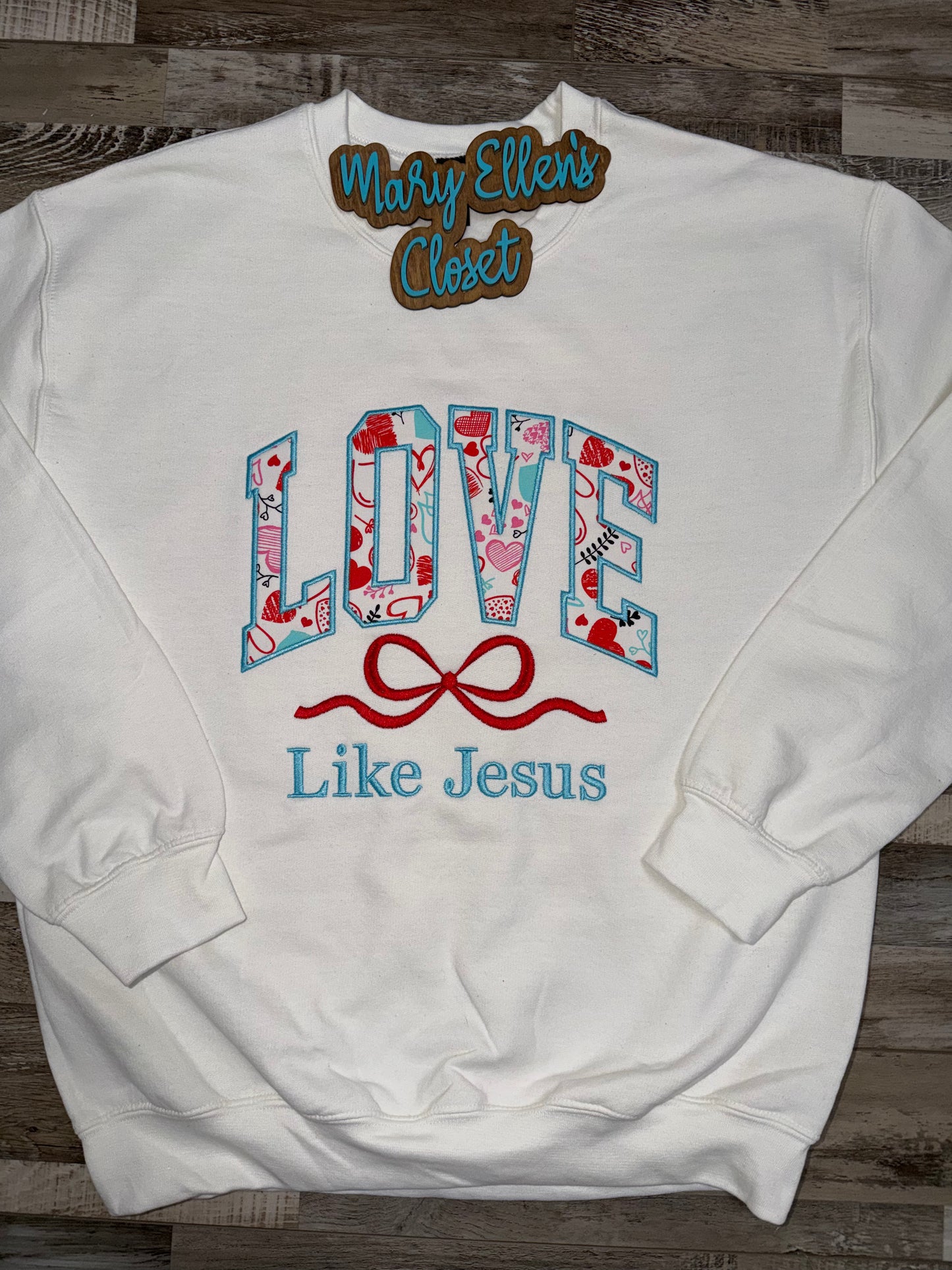 Love Like Jesus Appliqué Crewneck