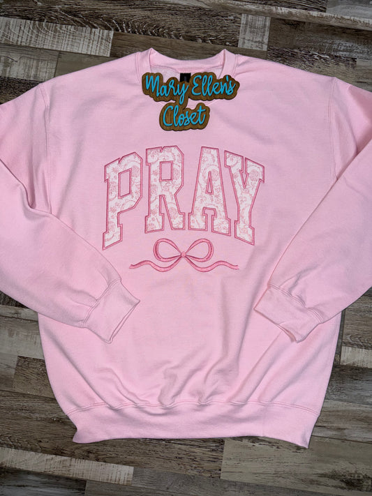 Pray Appliqué Crewneck