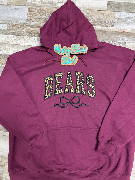 Bears Appliquéd Animal Print Sweatshirt