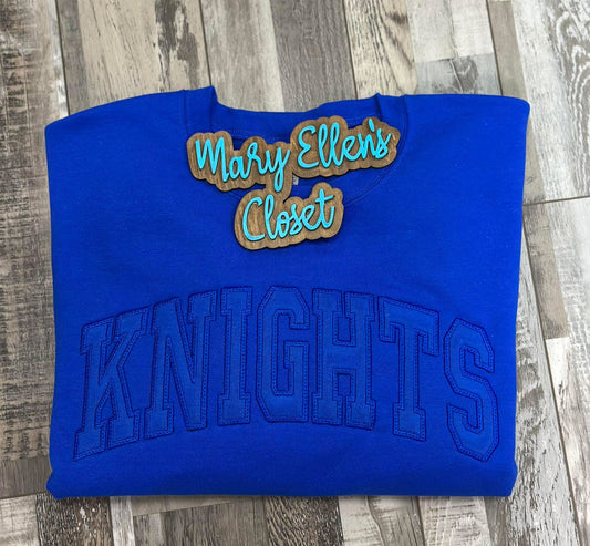 Knights Monochrome Appliquéd Sweatshirt