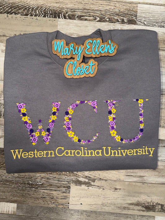 WCU Floral Sweatshirt