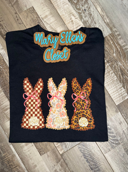 Easter Bunny Trio Short Sleeve T-Shirt