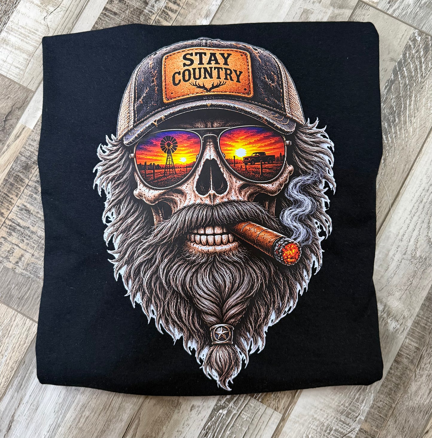 Stay Country Skull Graphic T-Shirt