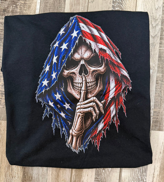 American Flag Skull T-Shirt