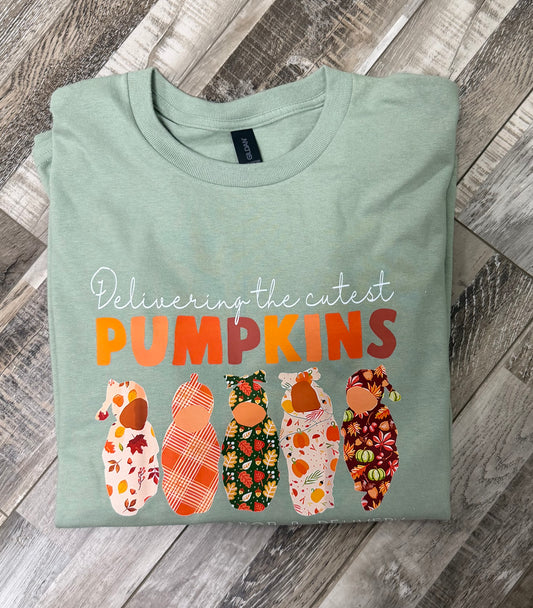 Delivering the Cutest Pumpkin L&D Nurse T-Shirt